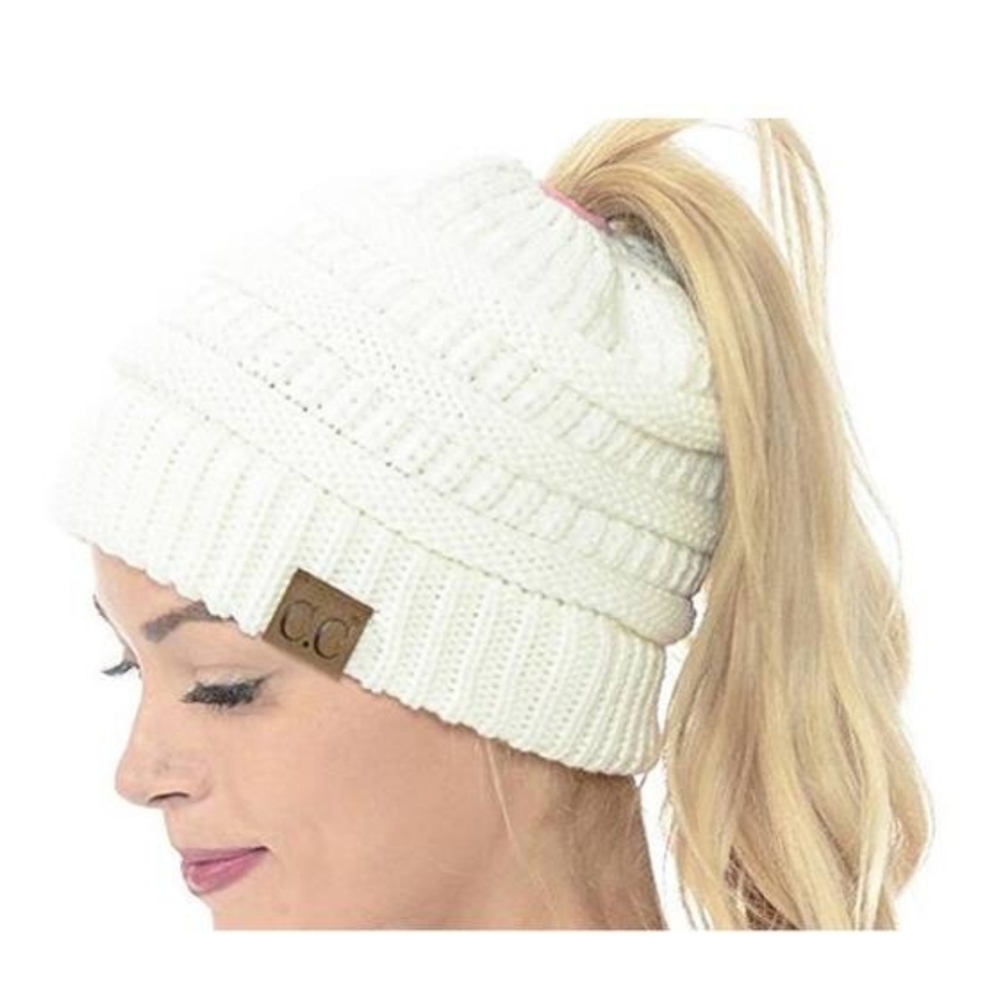 C.C. Beanie w/ ponytail hole